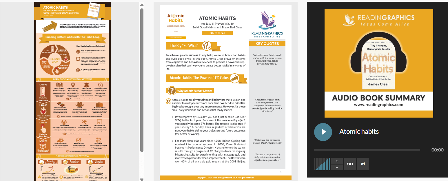 atomic habits free summaries preview